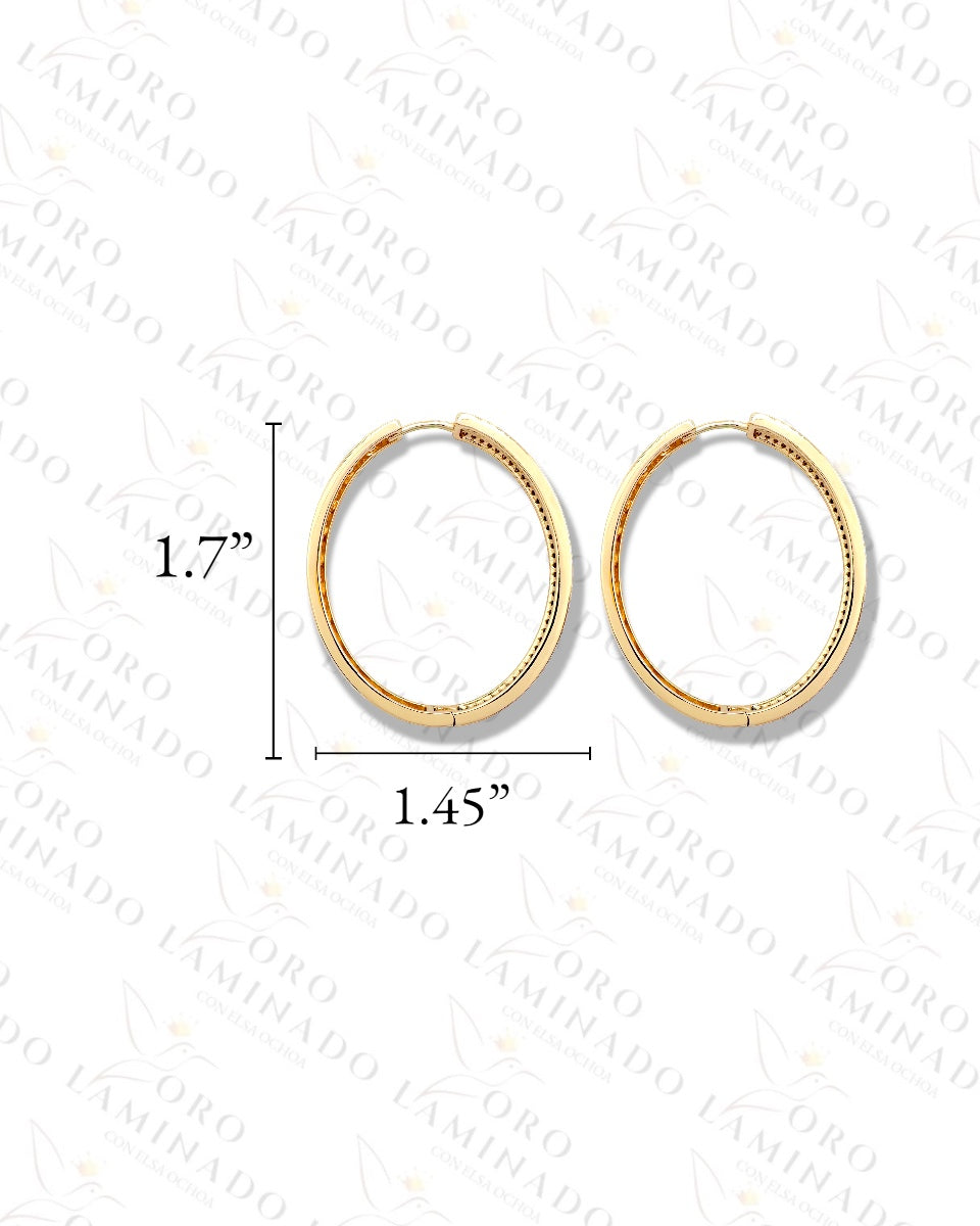 Diamond Hoop Earrings Y252