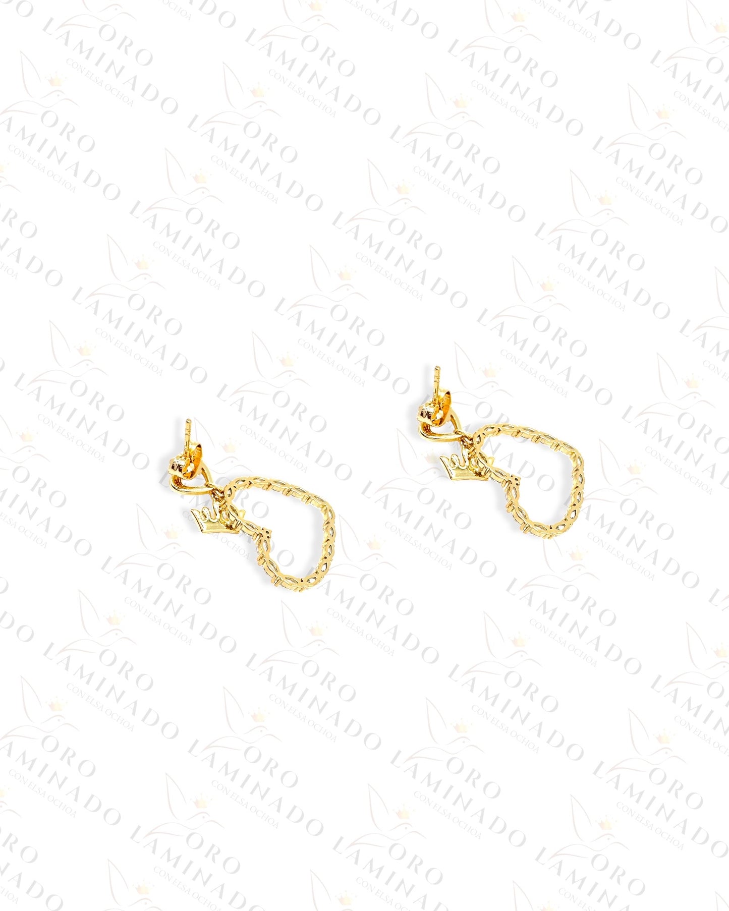 High Quality Heart with Crown Earrings R266