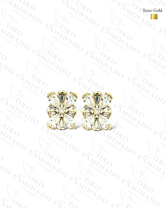 High Quality Crystal Flower-Cross Earrings G408