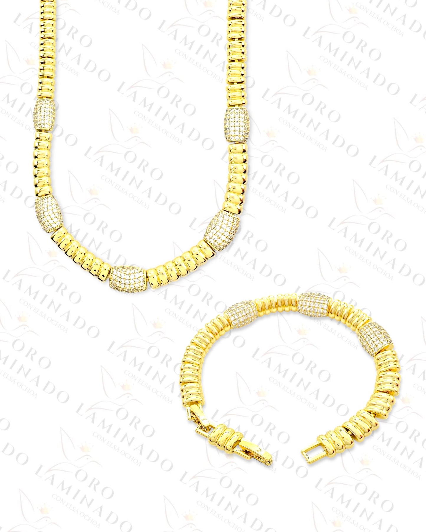 High Quality Tube Bead Chain Set (Gold Filled) R404