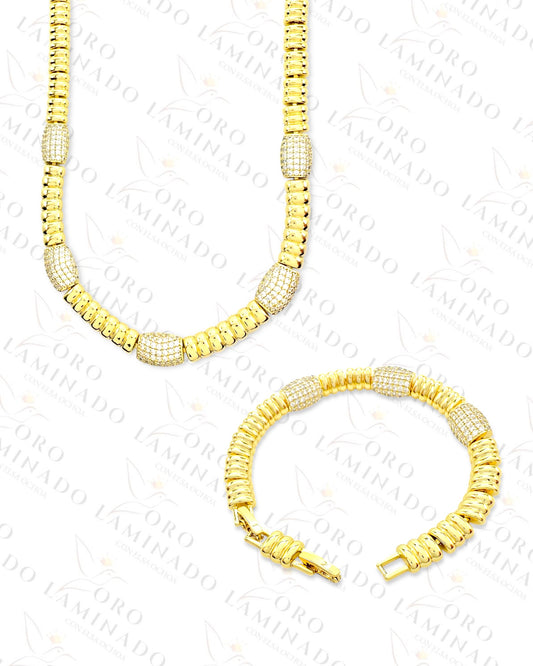 High Quality Tube Bead Chain Set (Gold Filled) R404