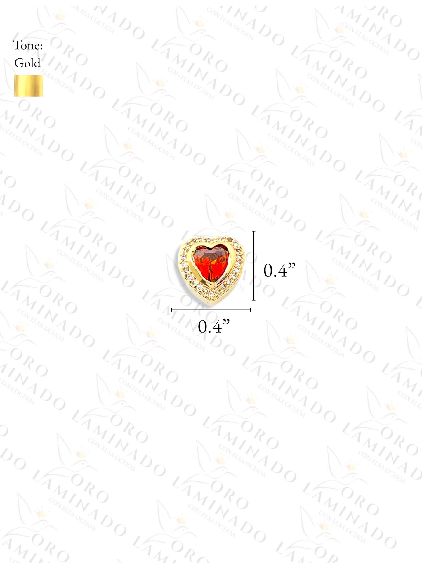 Red Heart Charm Divider (Gold Filled) R406