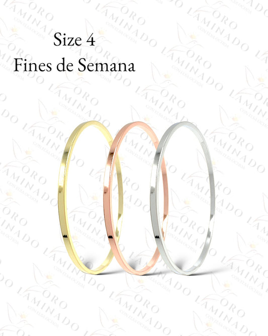 High Quality Pack of 3 Three Tones Bangle Bracelets R445