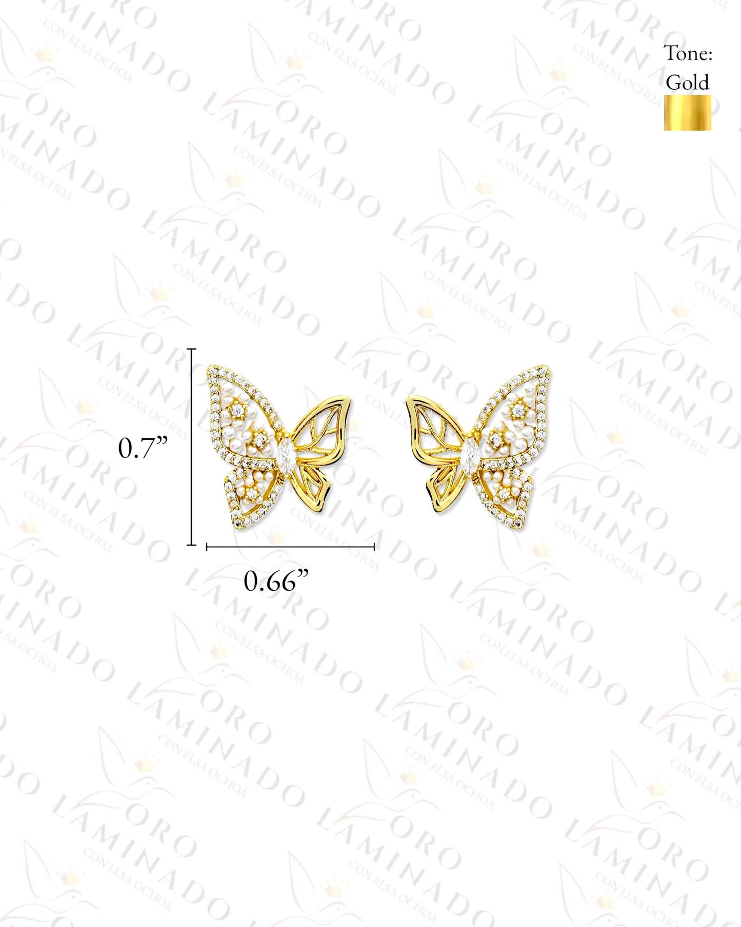 High Quality Pearl Butterfly Earrings R228