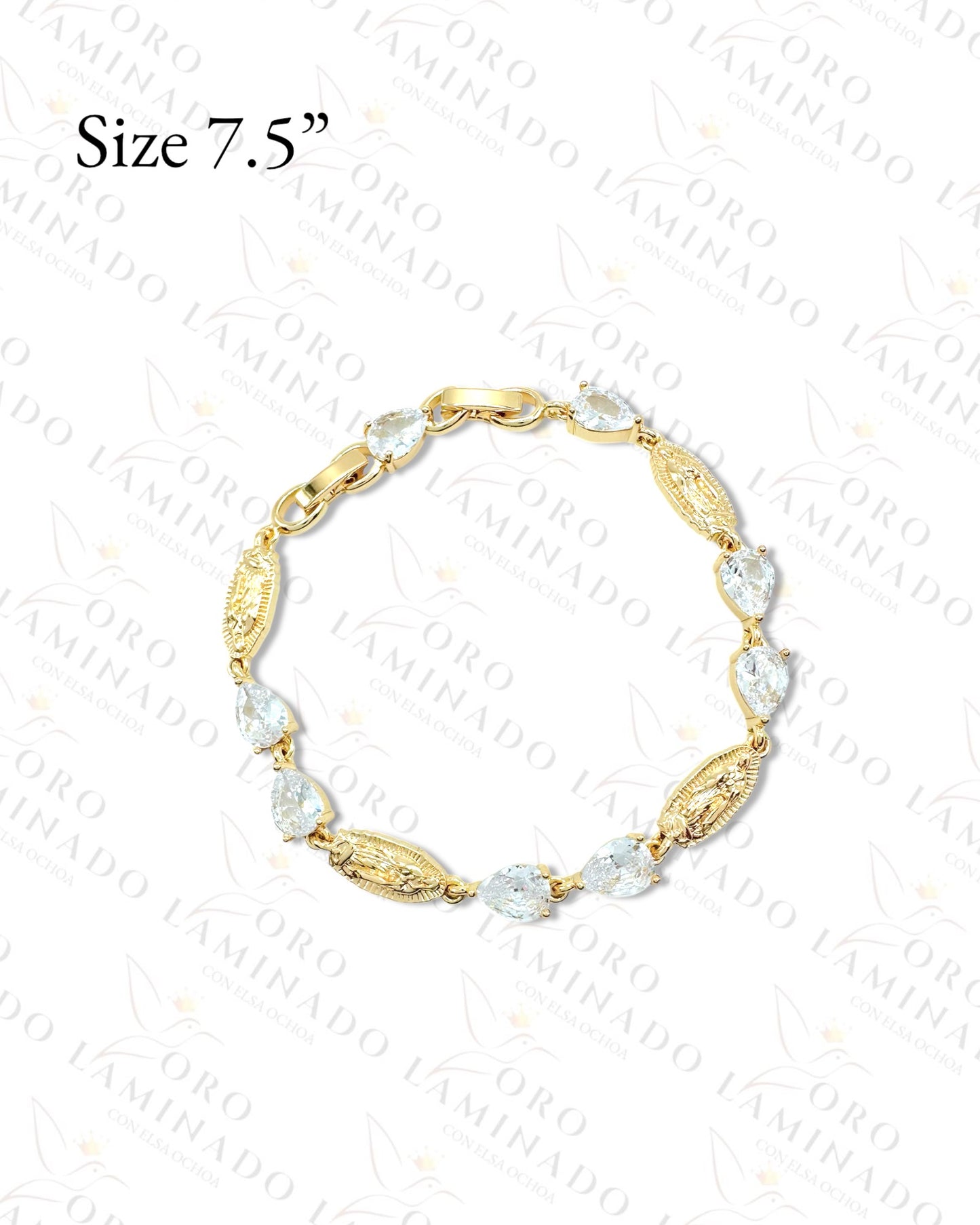 Virgen Mary Crystal Drop Bracelet R116