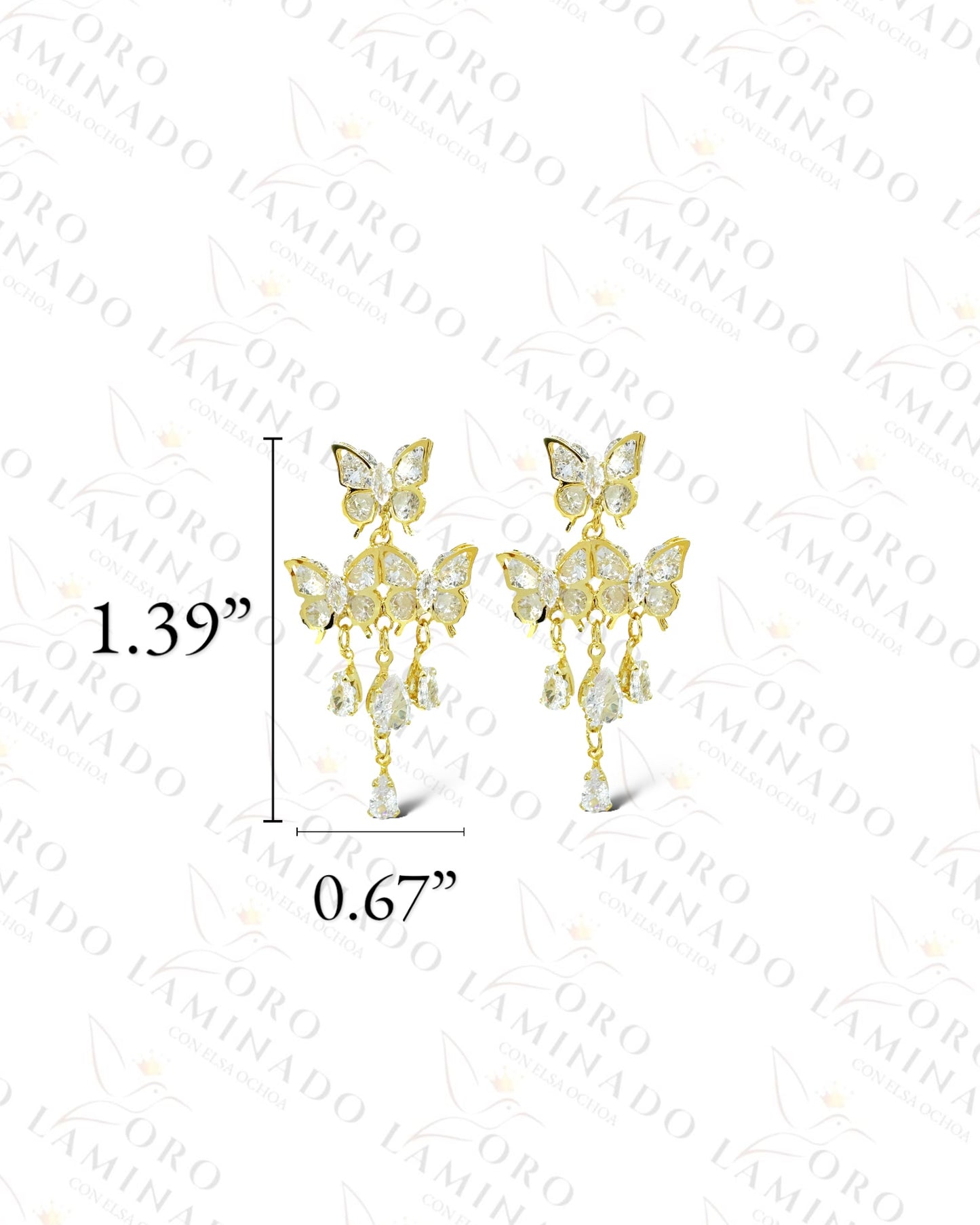 High Quality Butterfly Chandelier Earrings R384