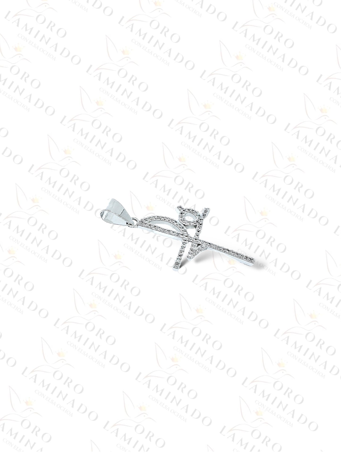 High Quality Silver “Fe” Cross Pendant G402