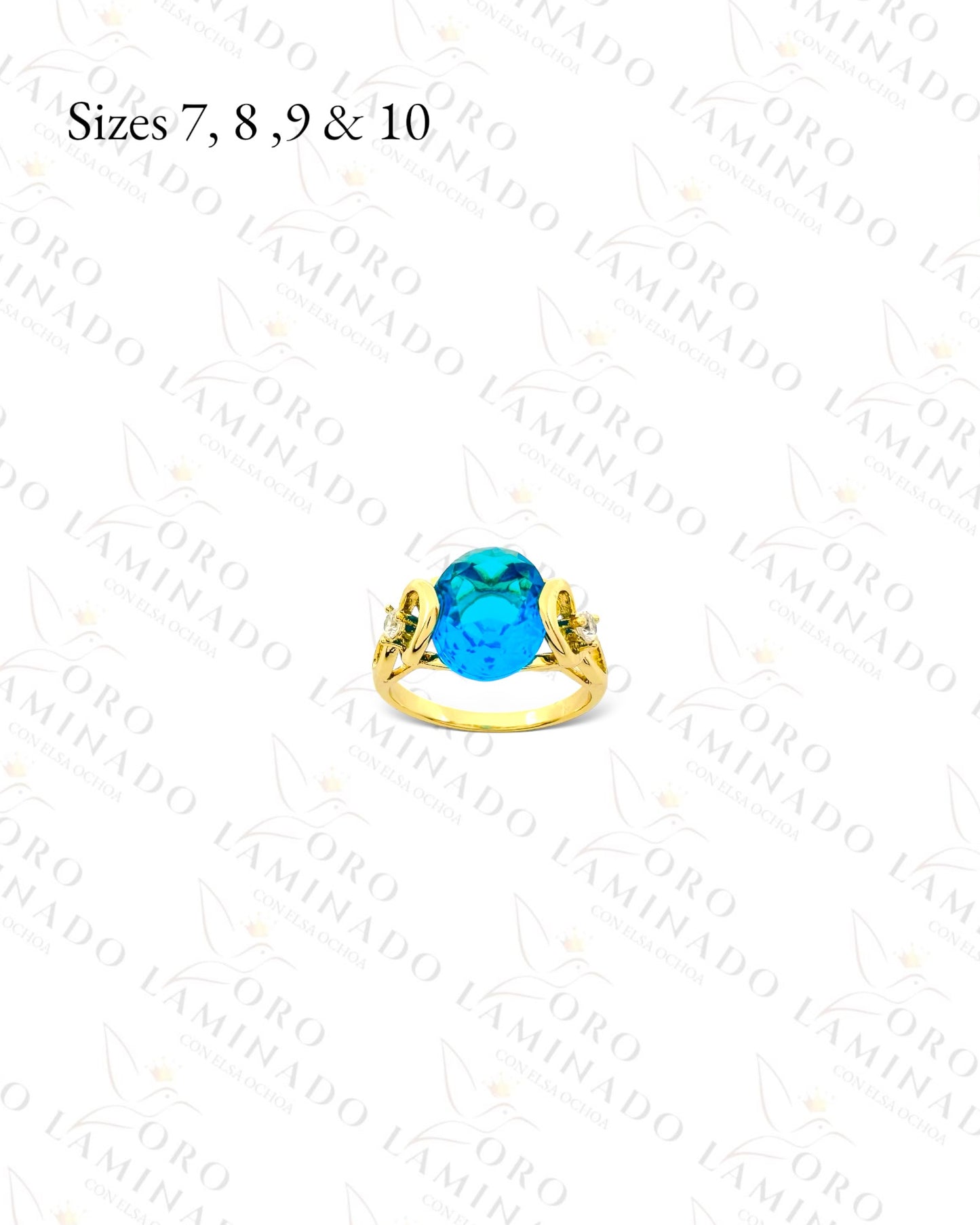 Gold Filled Blue Crystal Stone Ring C187