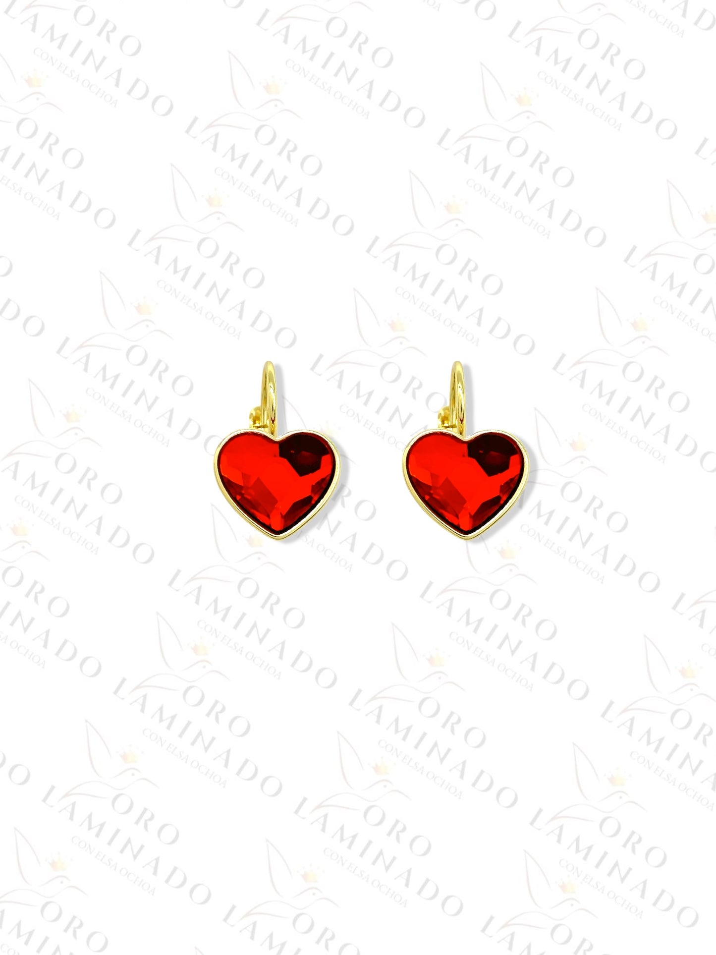 High Quality Red Heart Earrings C320