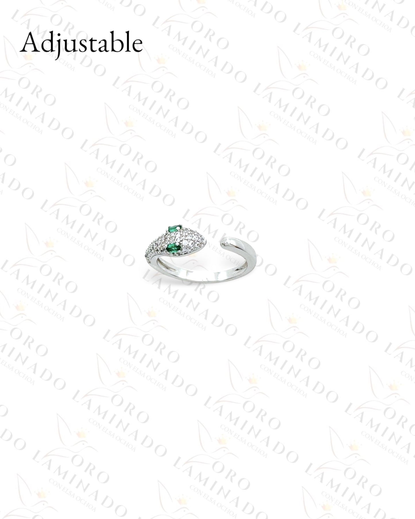 High Quality Silver Diamond Snake Ring (Gold Filled) G95
