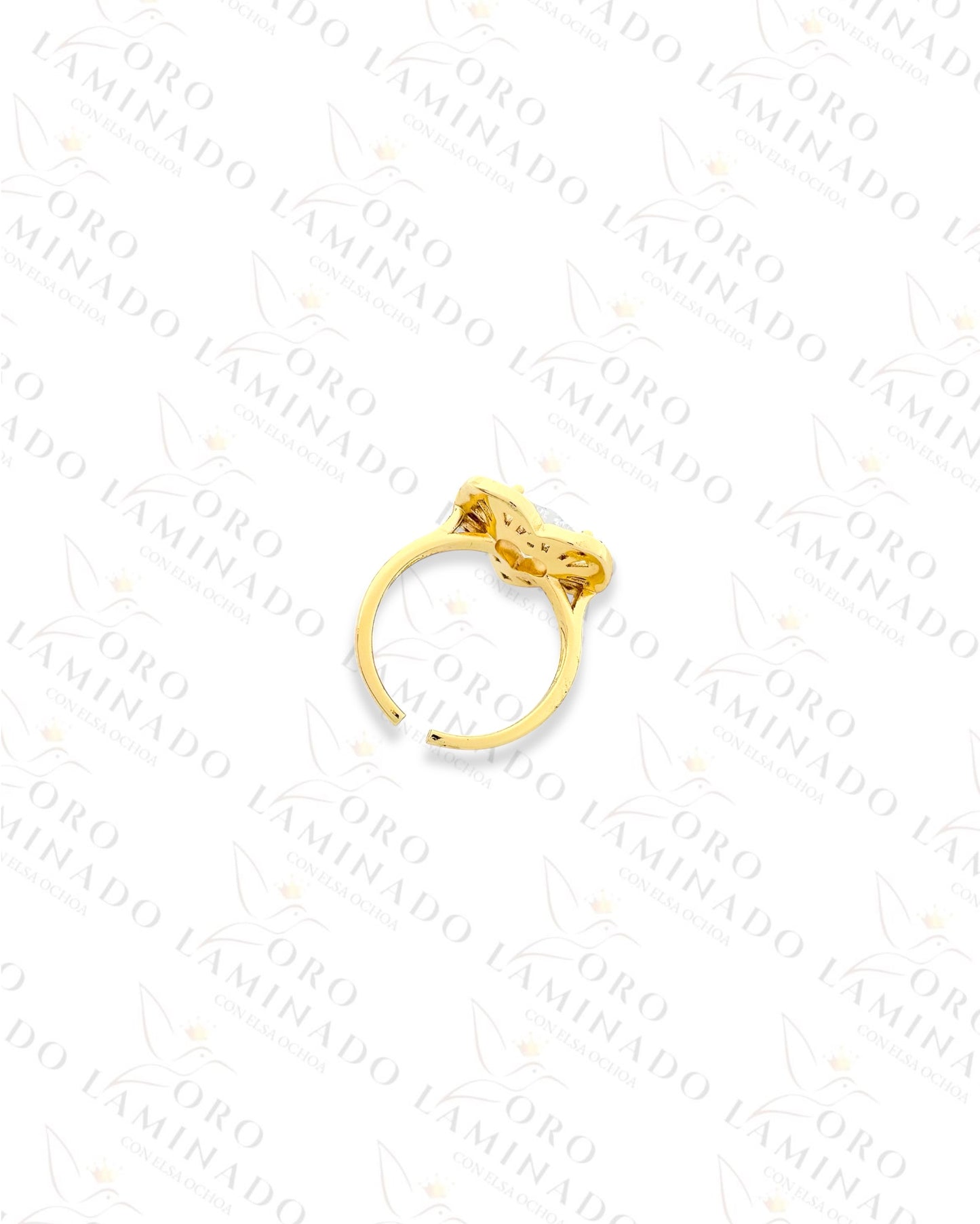 Adjustable Heart of Glass Ring (Gold Filled) C220