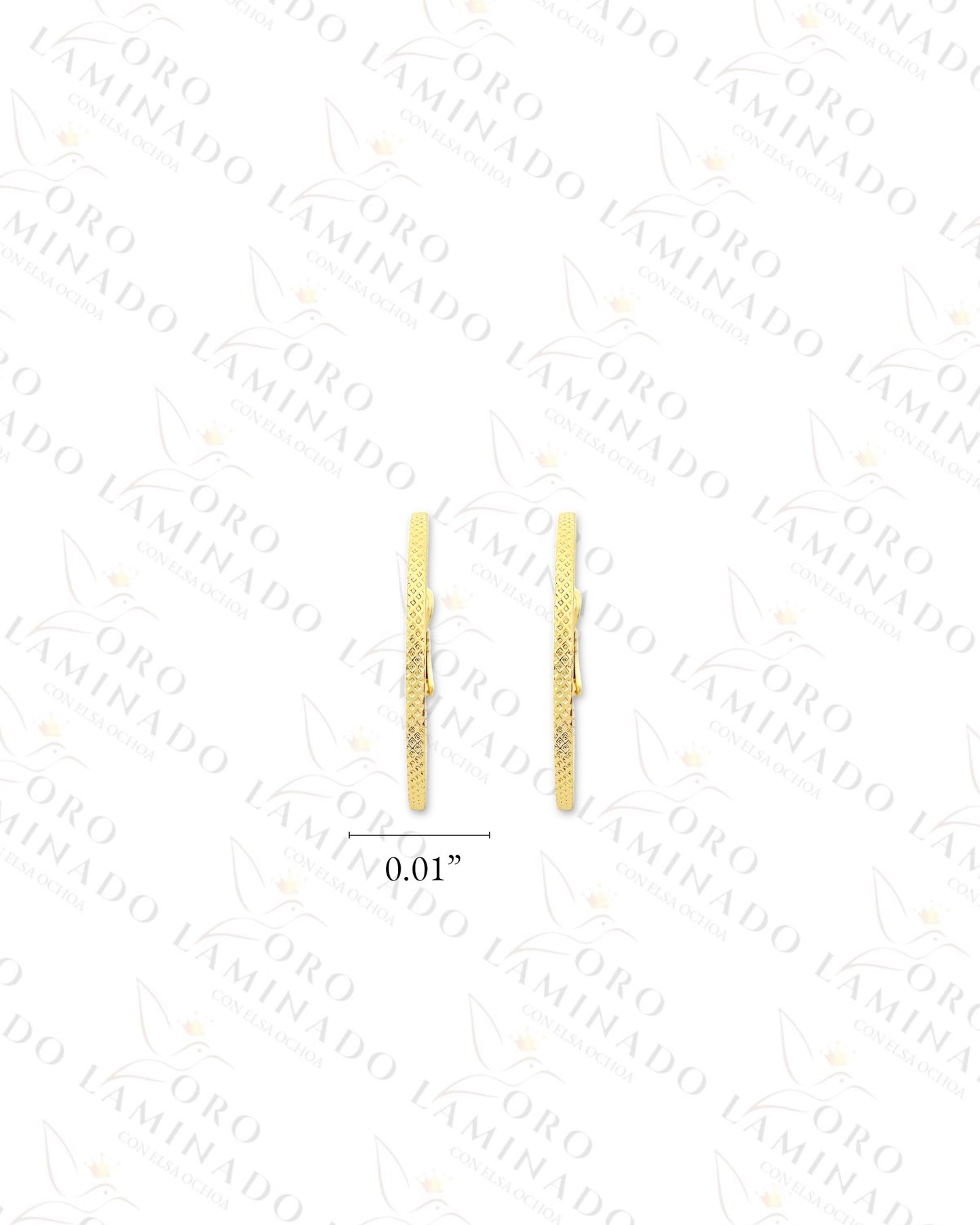 High Quality Omega Link Design Hoop Earrings (Gold Filled) G359