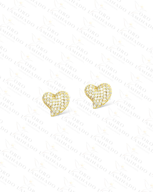 High Quality Heart With Stones Earrings C429