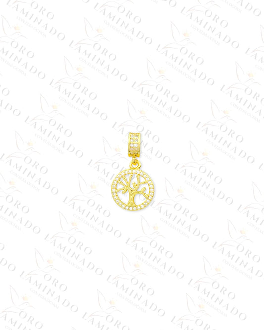 Tree of Life Round Charm (Gold Filled) B117