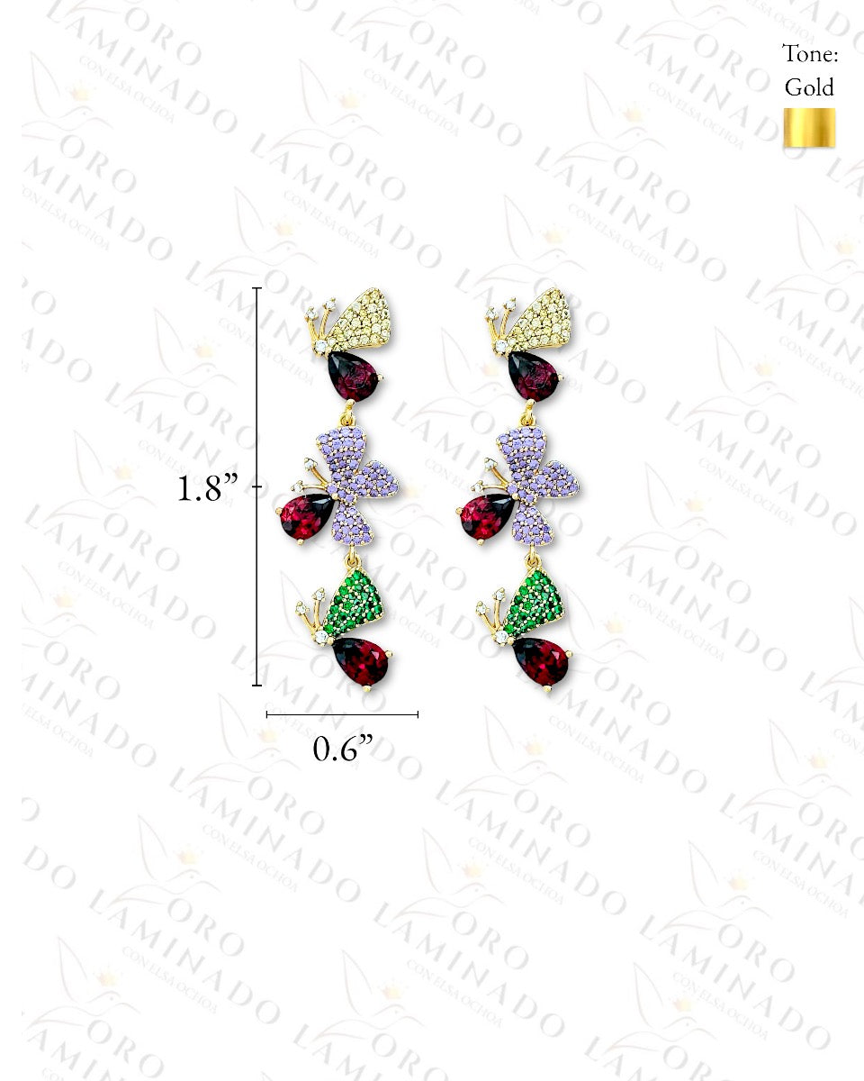 High Quality Multi-Color Butterfly Earrings C465