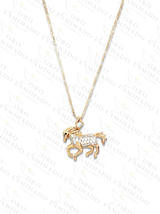 High Quality Sparkling Horse Necklace R194