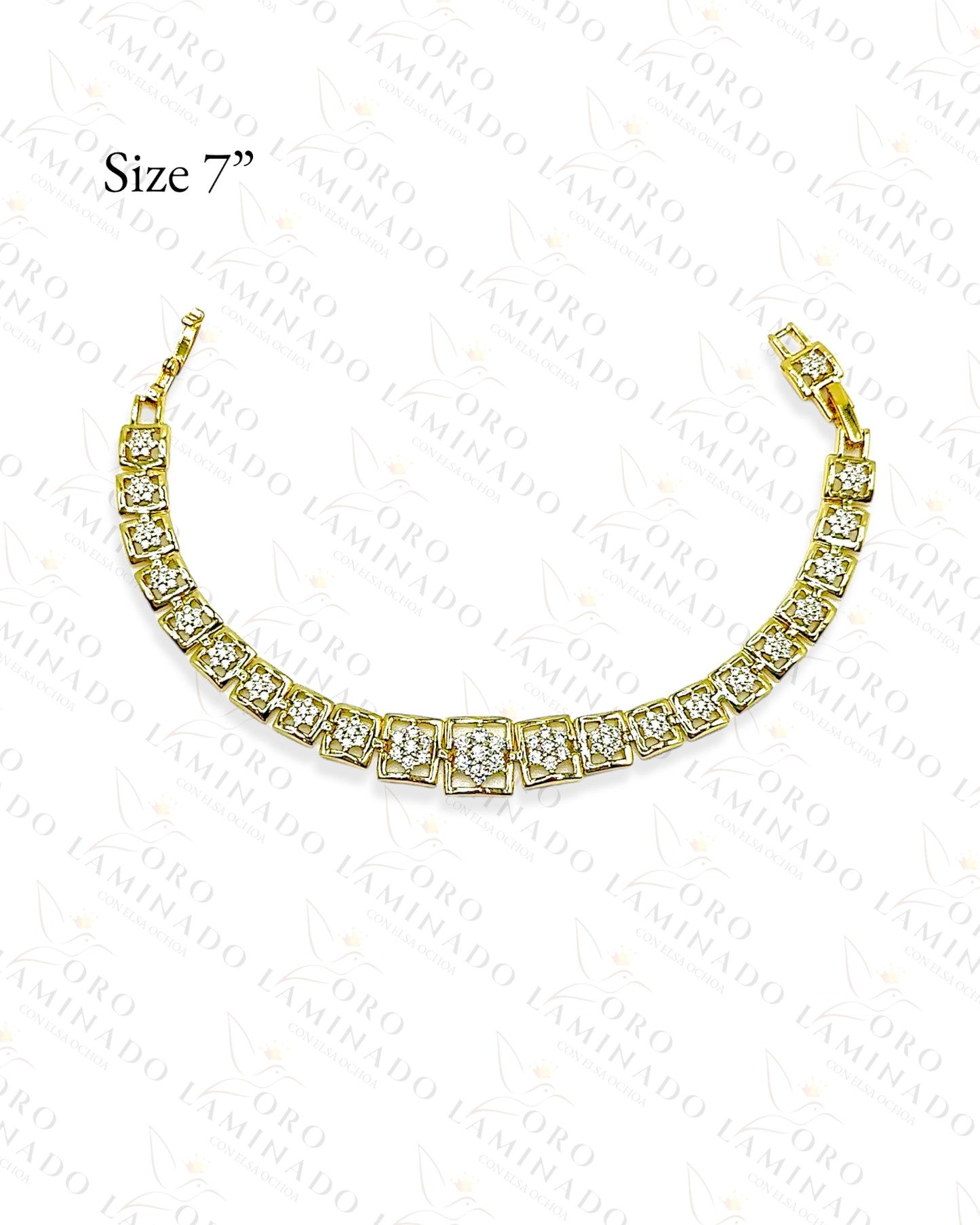 High Quality Square Diamond Bracelet R122