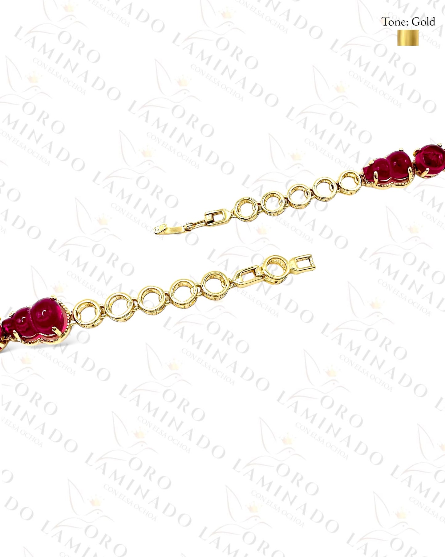 High Quality Golden and Red Bracelet B389