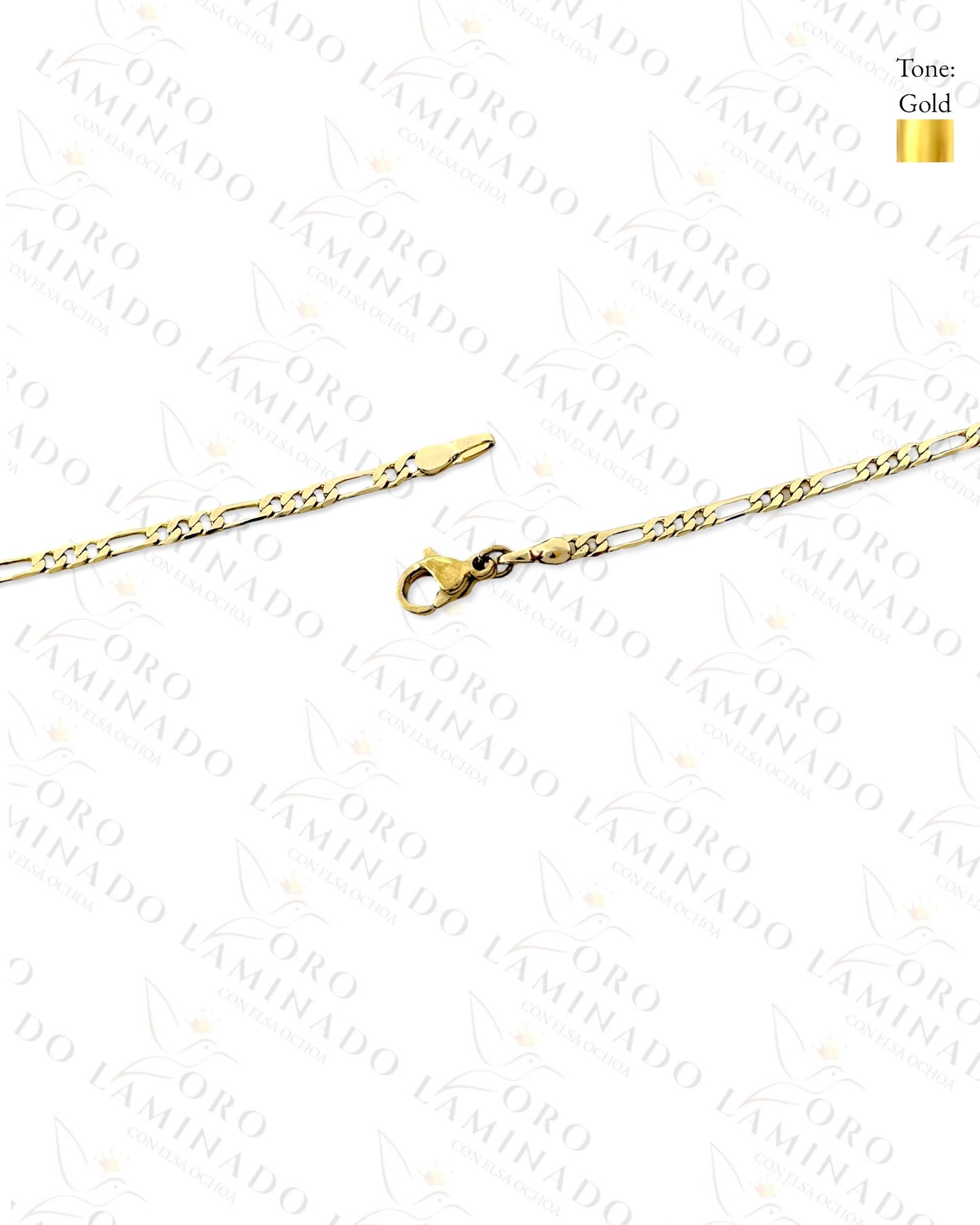 High Quality Gold Filled Pack of 3 Figaro Anklet G213