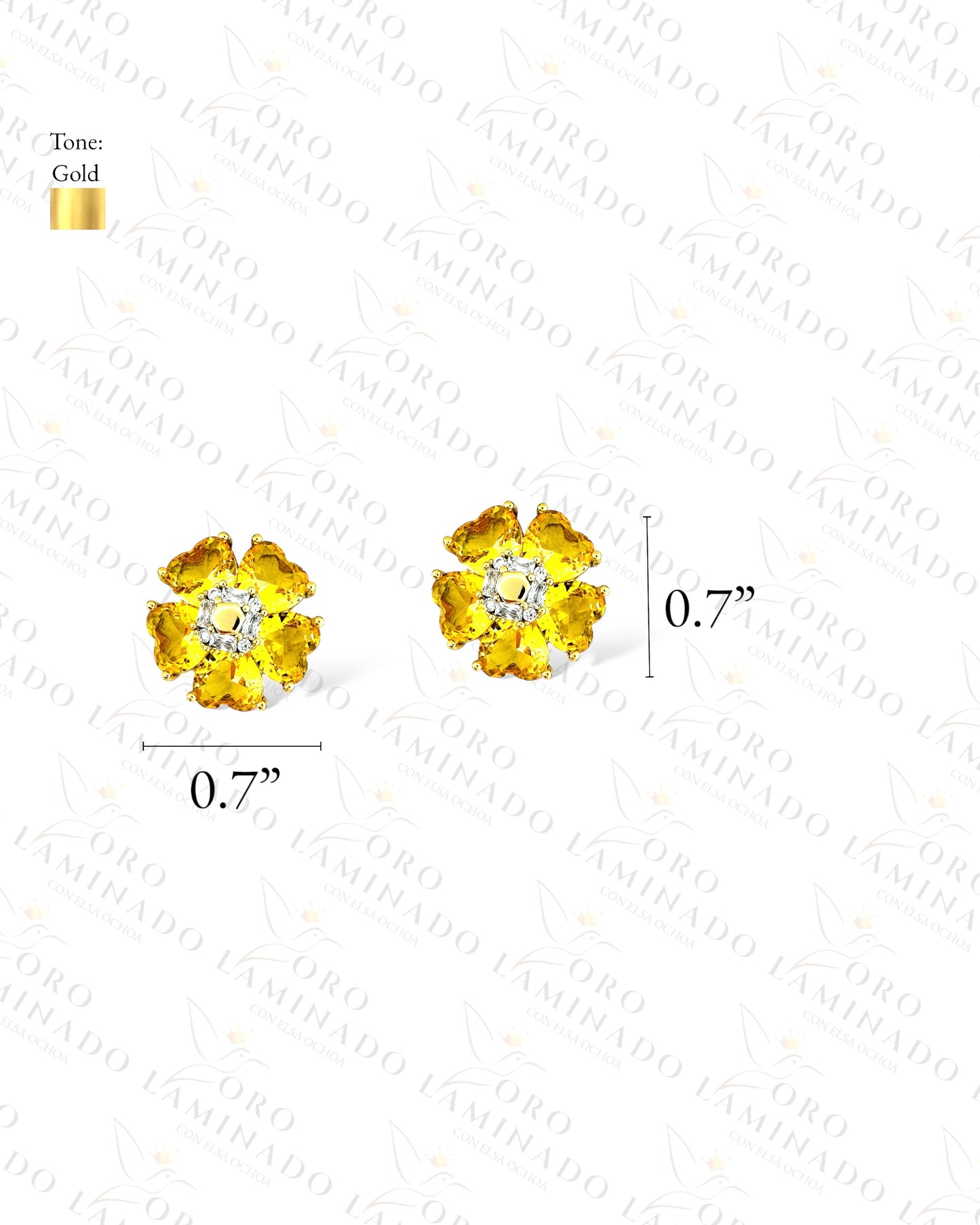 High Quality Yellow Flower Earrings C389