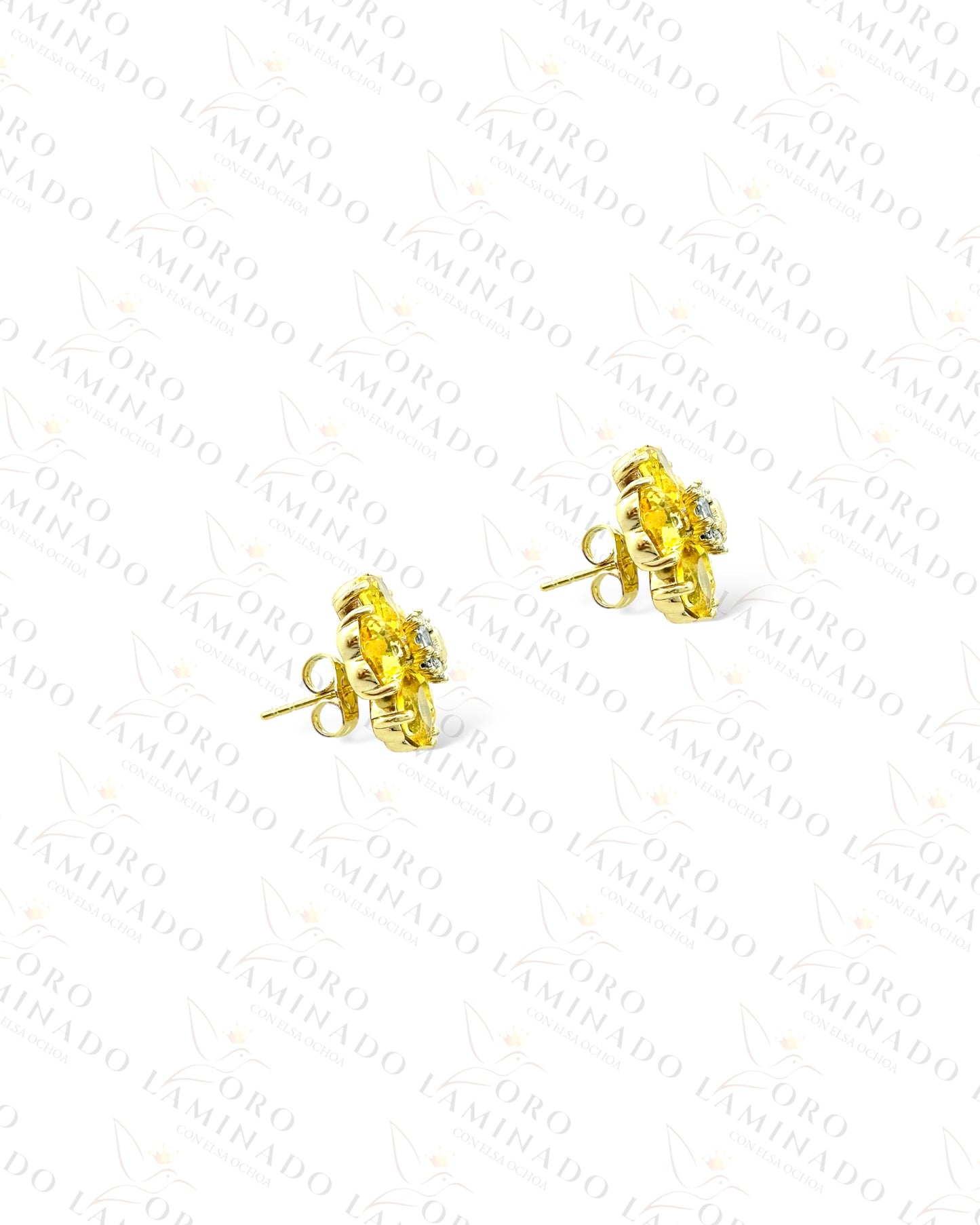 High Quality Yellow Flower Earrings C389