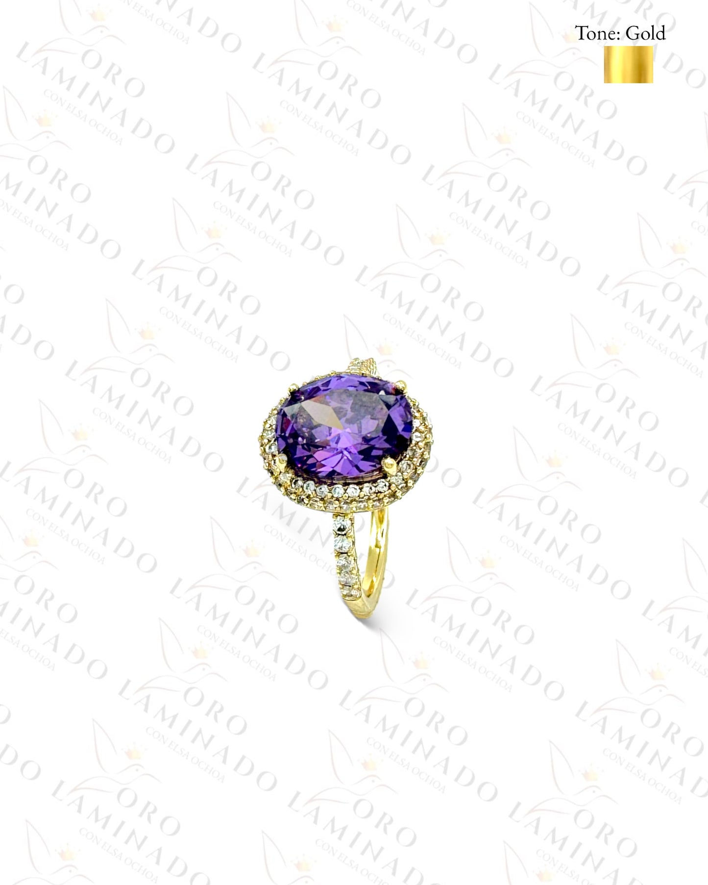 High Quality Round Purple Stone Ring G460