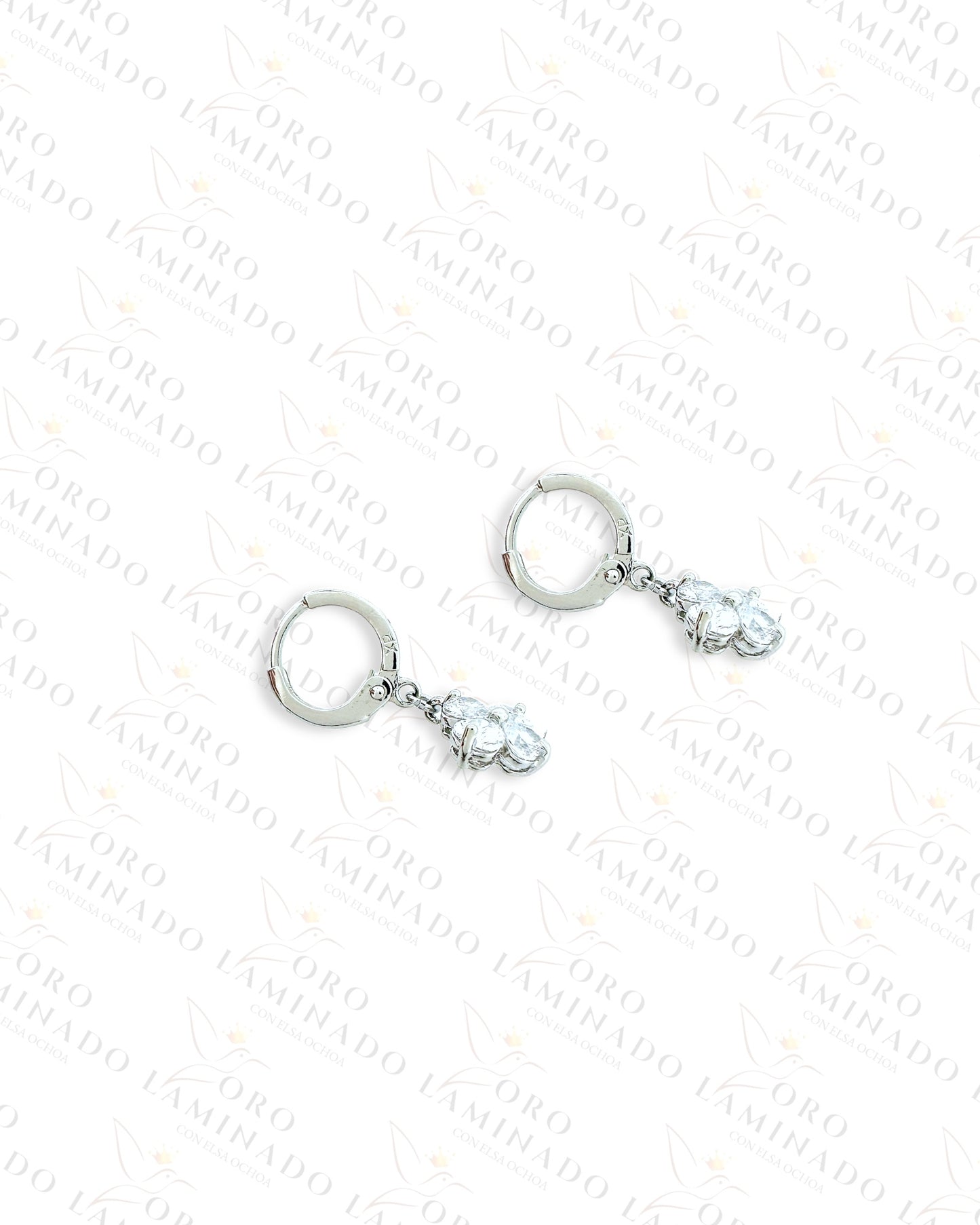 High Quality Silver Small Flower Earrings C393