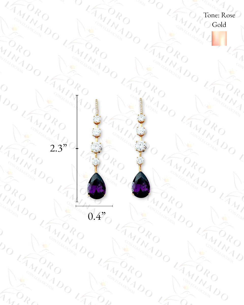 High Quality White and Purple Earrings G85