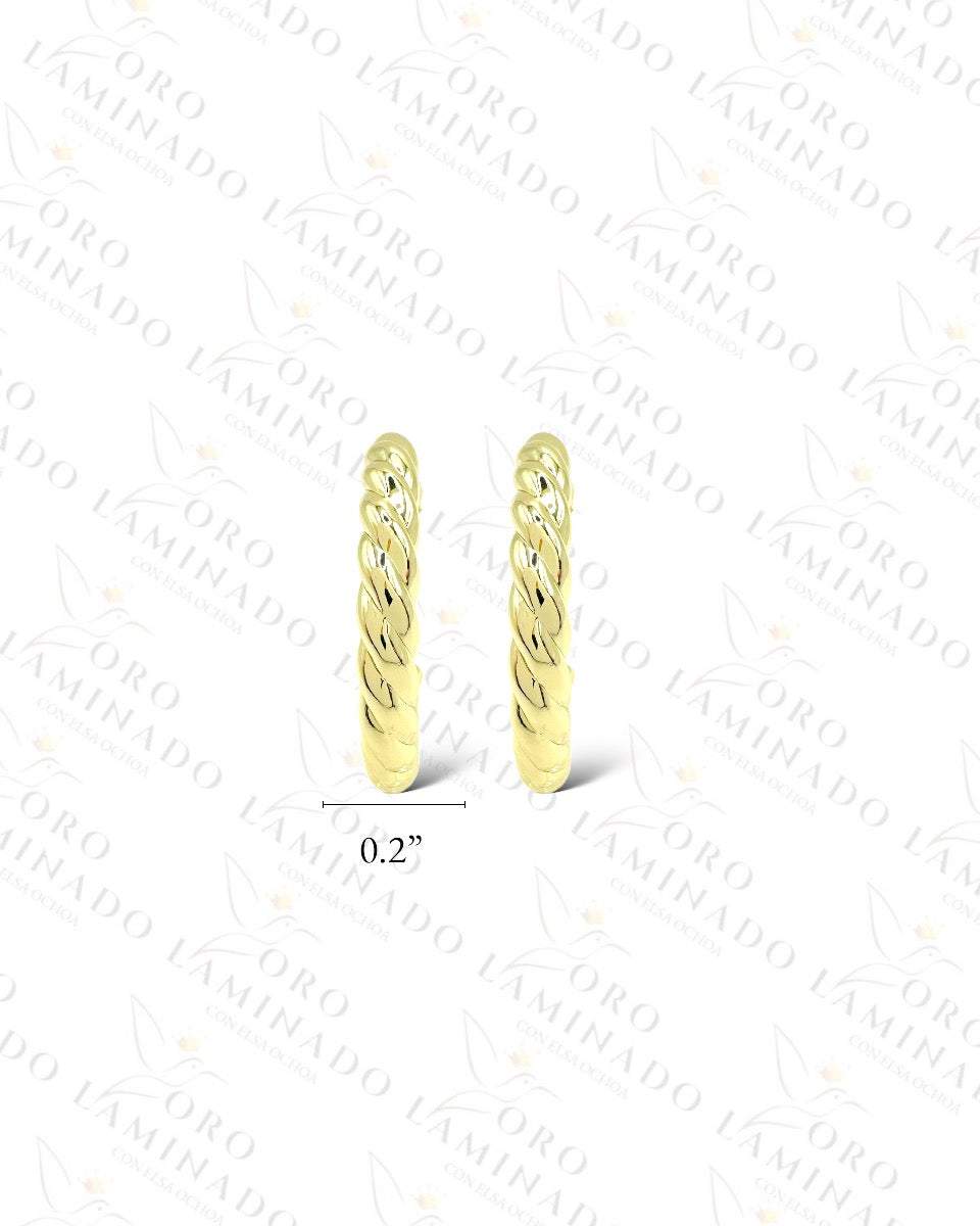 High Quality Rope Design Hoop Earrings B428