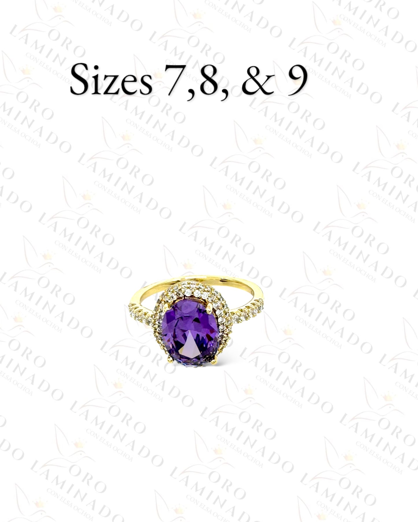 High Quality Round Purple Stone Ring G460