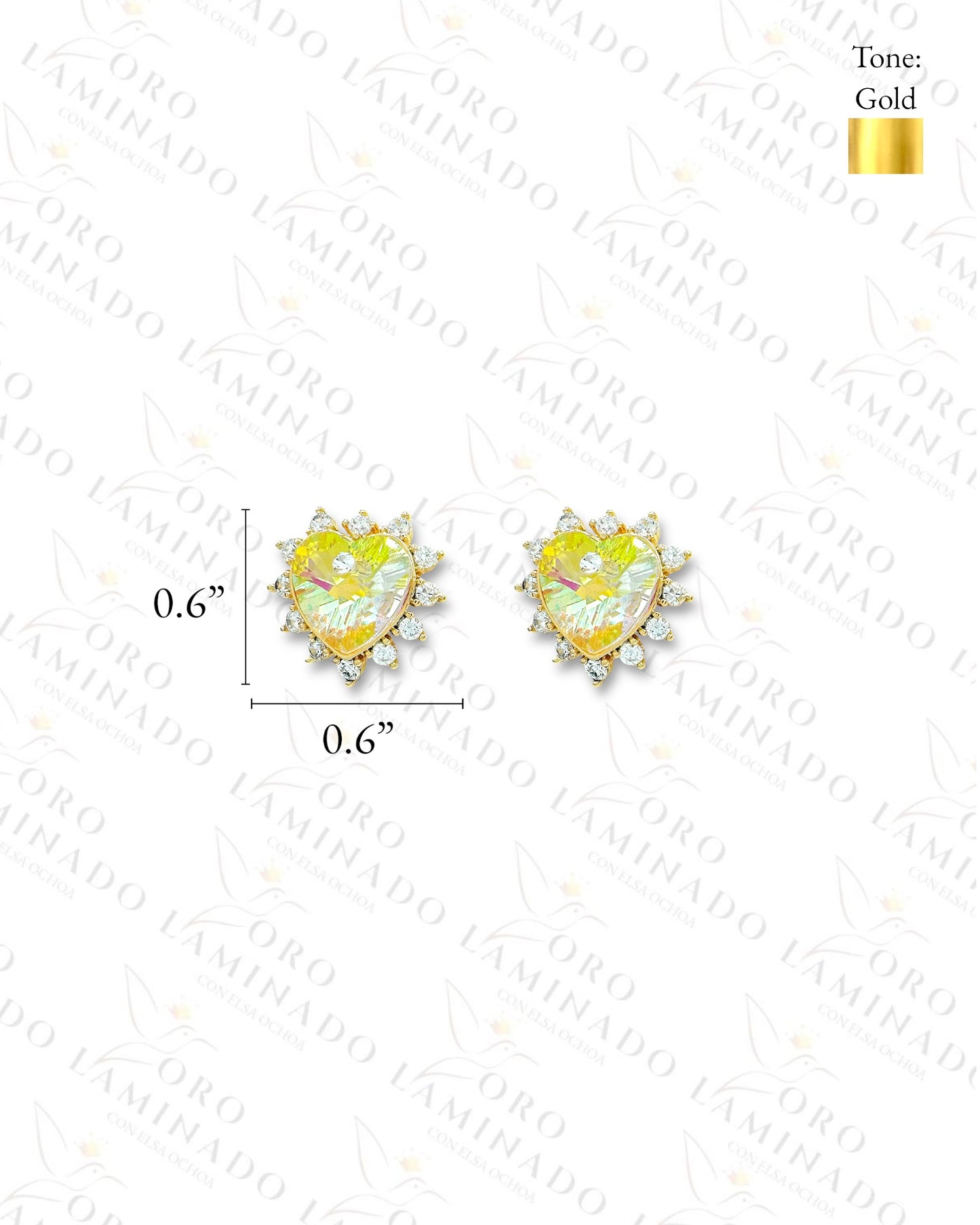 High Quality Litmus Crystal Heart Earrings Y322