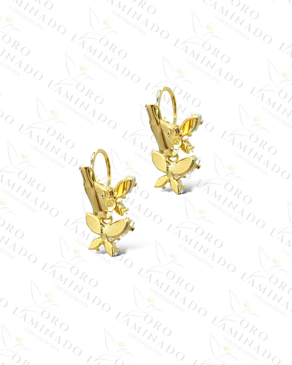 High Quality Crystal Butterflies Earrings R371