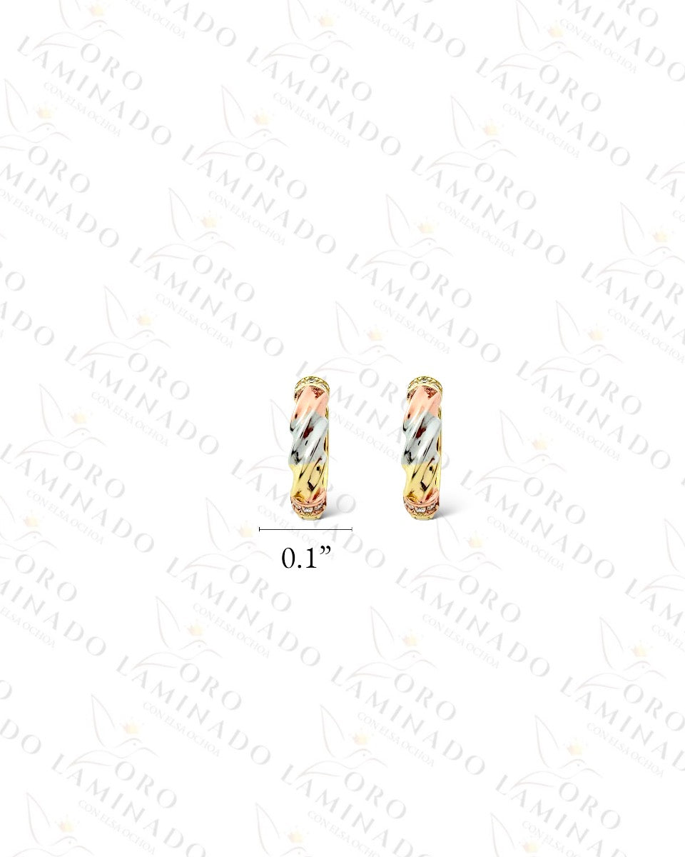 High Quality Twisted Hoop Earrings (Gold Filled) Y406