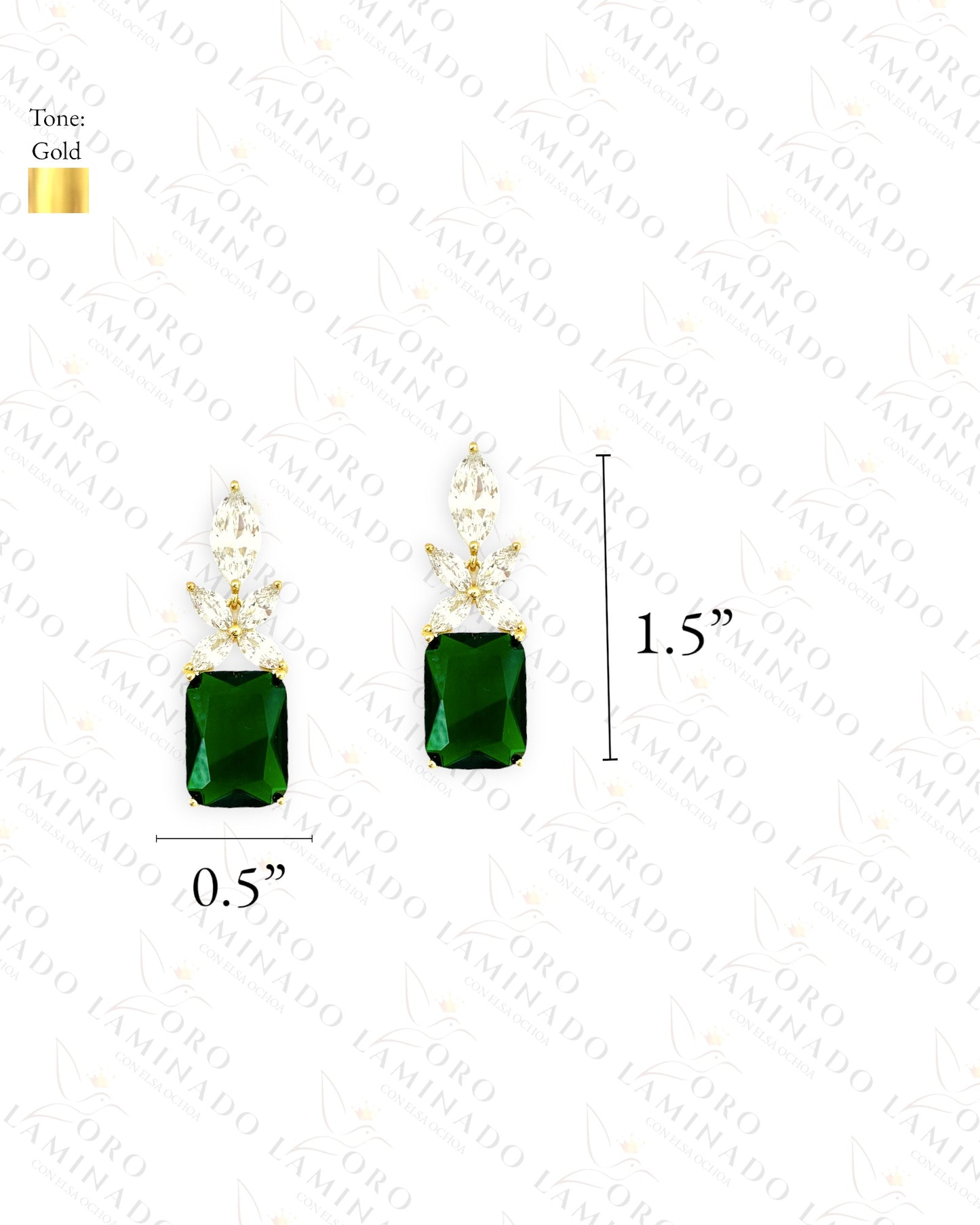 High Quality Green Earrings C418