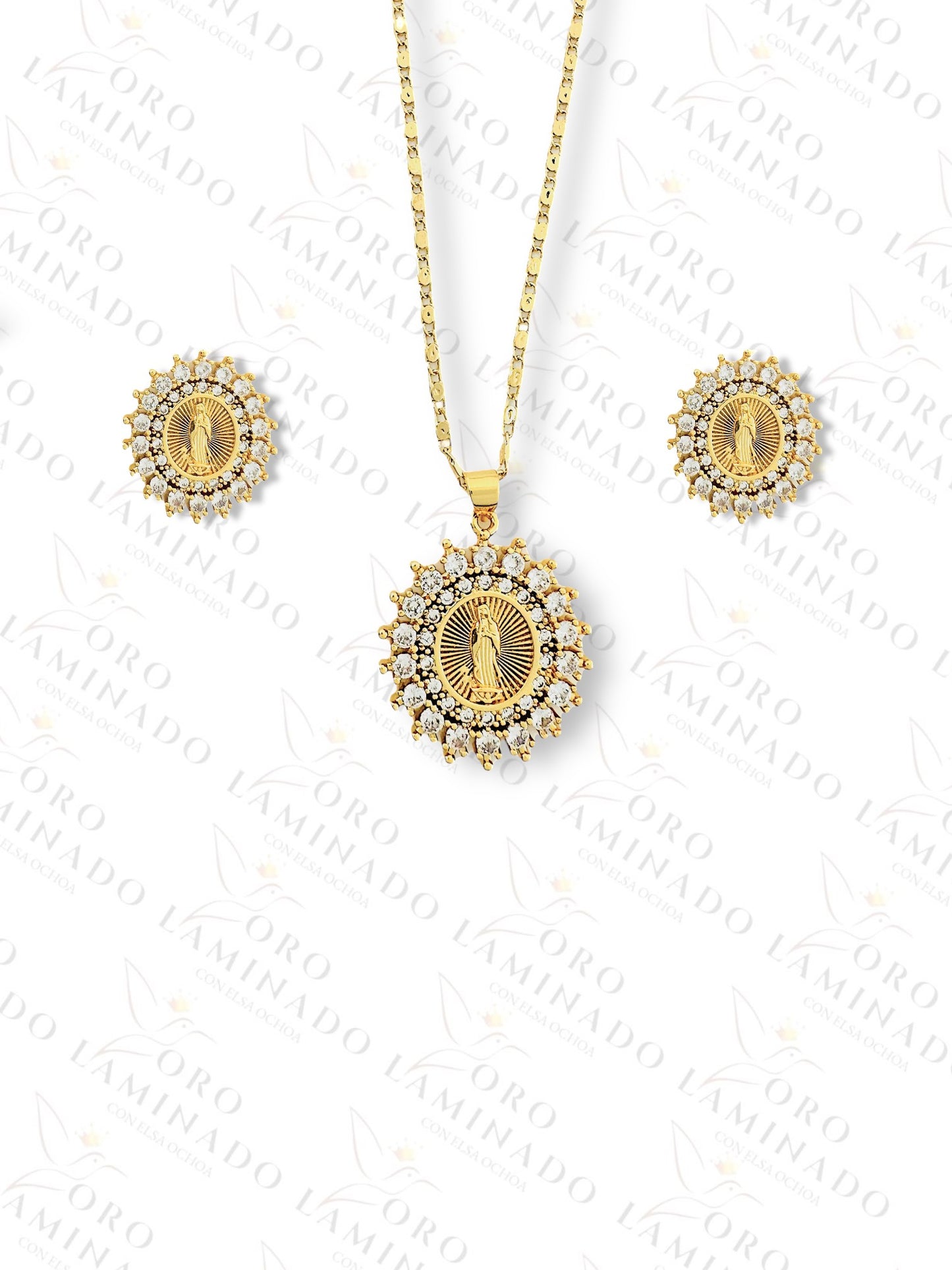 Gold Filled Virgen de Guadalupe Set G384