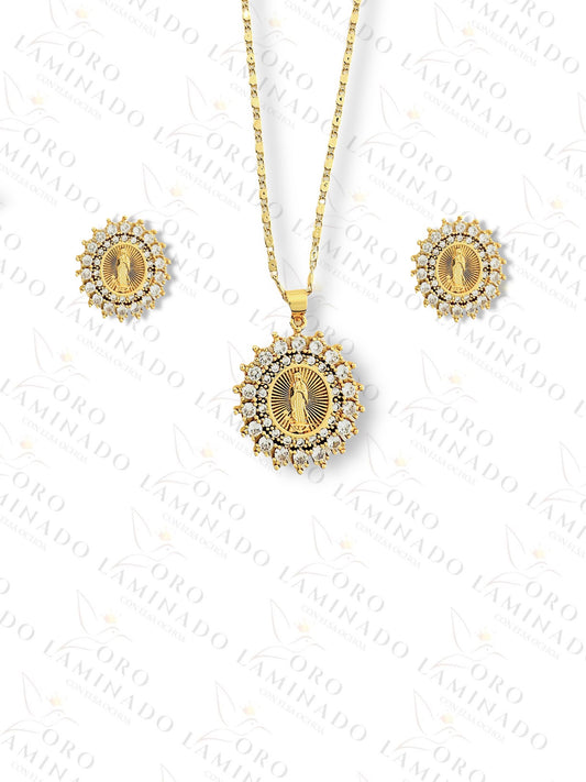 Gold Filled Virgen de Guadalupe Set G384