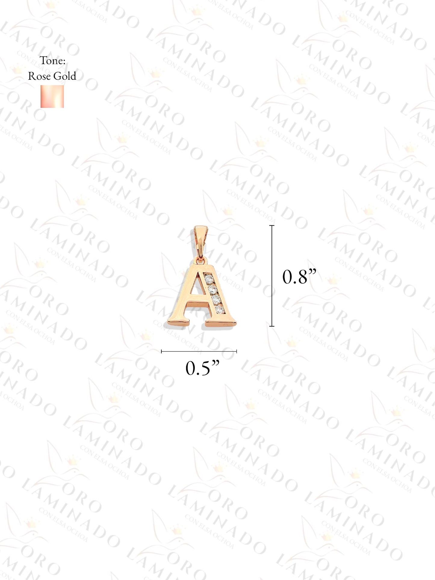 High Quality Letter "A" Rose Gold Pendant Y40