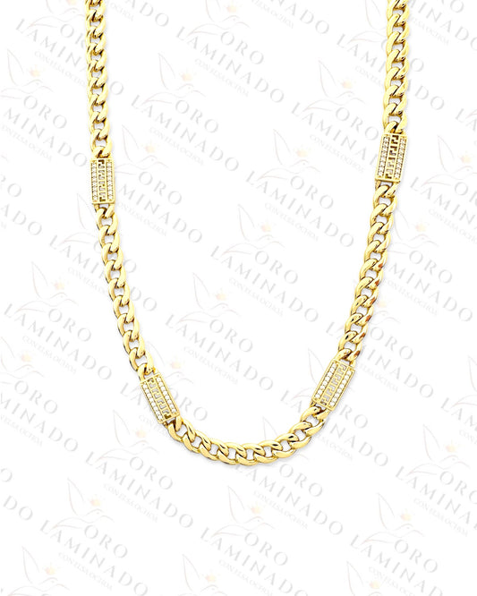 High Quality Greek Key Link Necklace (Gold Filled) B26