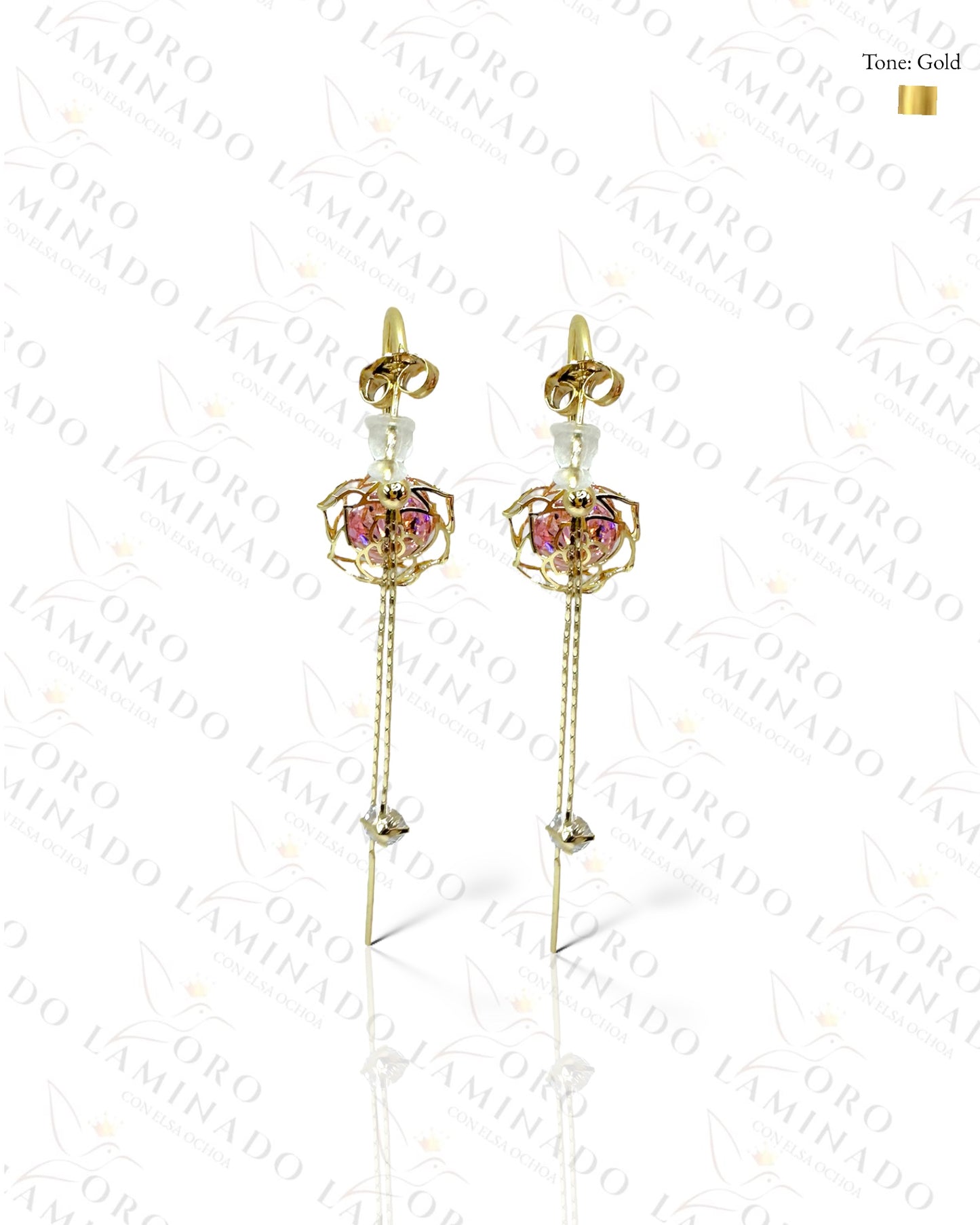 High Quality Eternity Rose Earrings G406