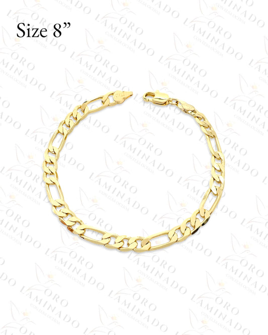 6mm Figaro Bracelet (Gold Filled) G135