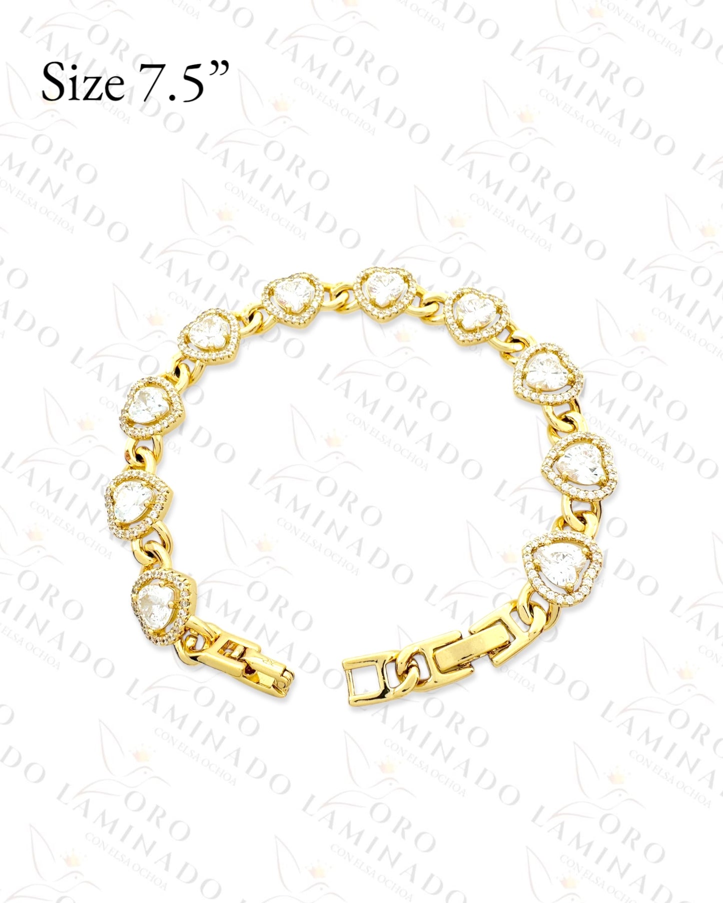 High Quality Diamond Heart Chain Bracelet (Gold Filled) G208