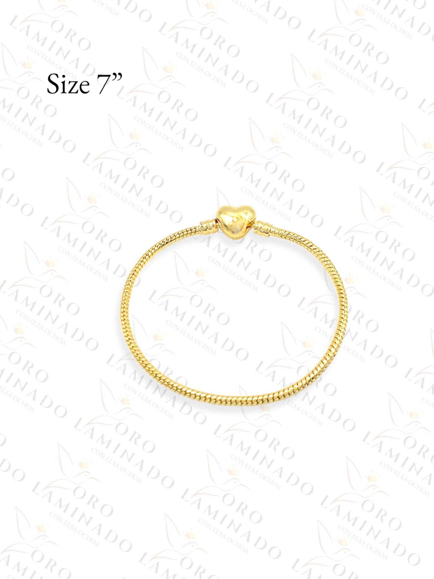 Plain Heart Charm Bracelet to Customize (Gold Filled) G144