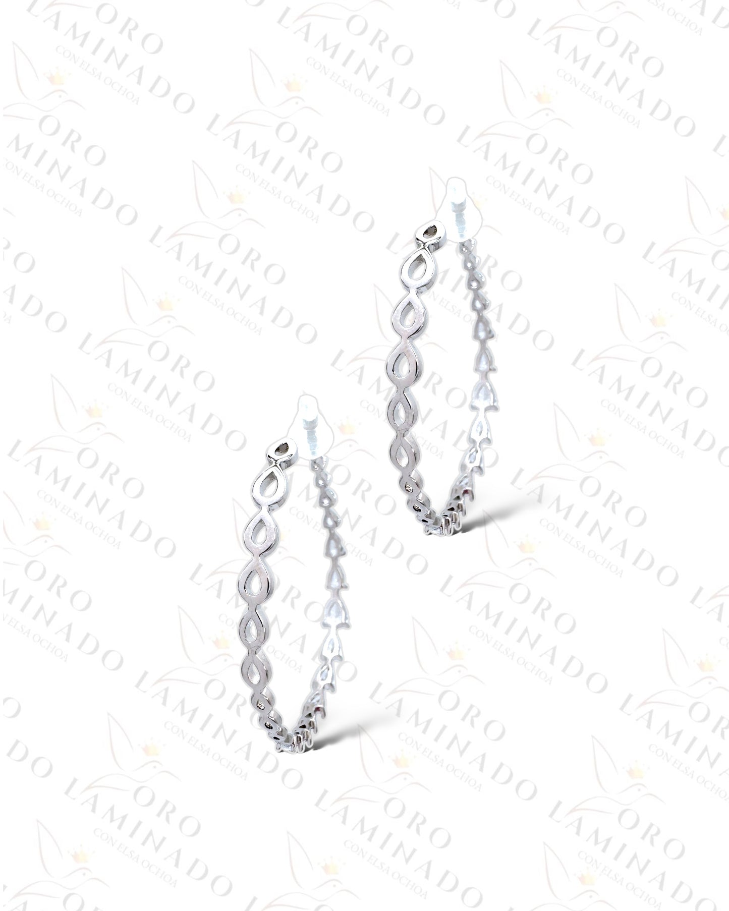 High Quality Diamond Hoop Earrings C319