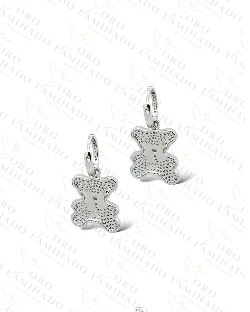 Sparkly bear earrings C107