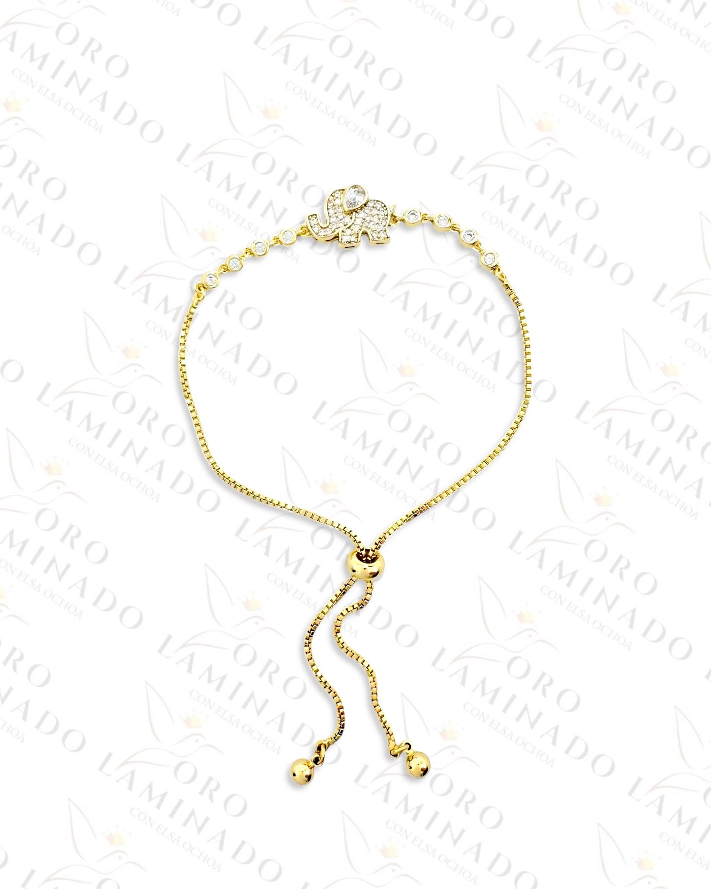 Gold Filled Little Elephant Adjustable Bracelet R363