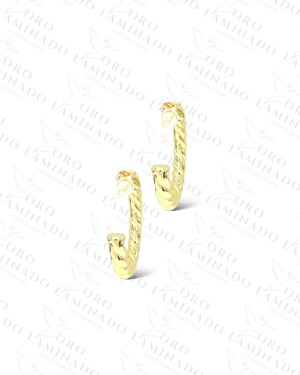 High Quality Golden Rope Pattern  Earrings  B428