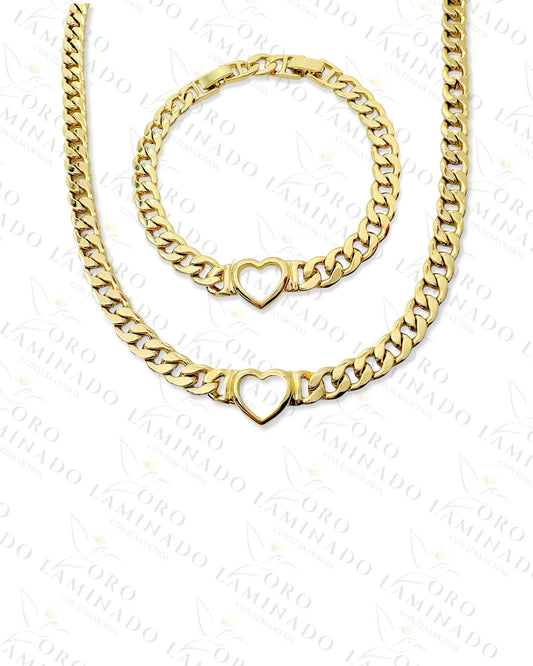 High Quality Gold Filled Heart Chain Set Y122