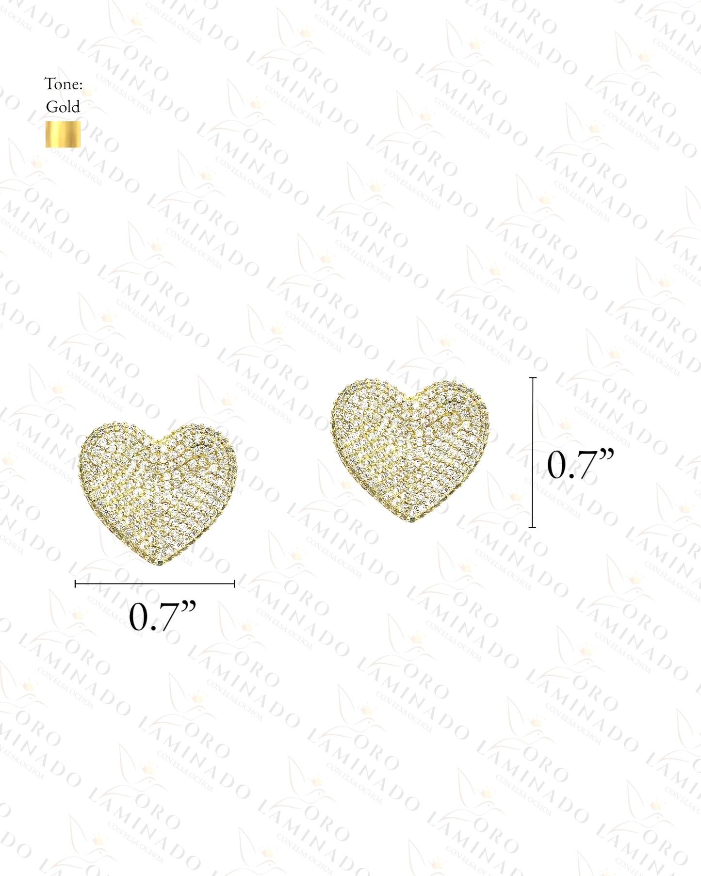 High Quality Diamond Heart Earrings Y144