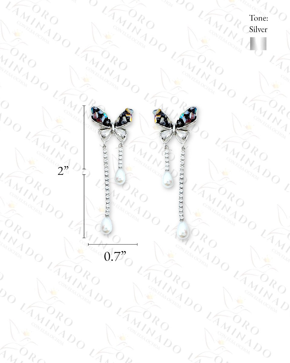 High Quality Butterfly with Pearl Earrings G229