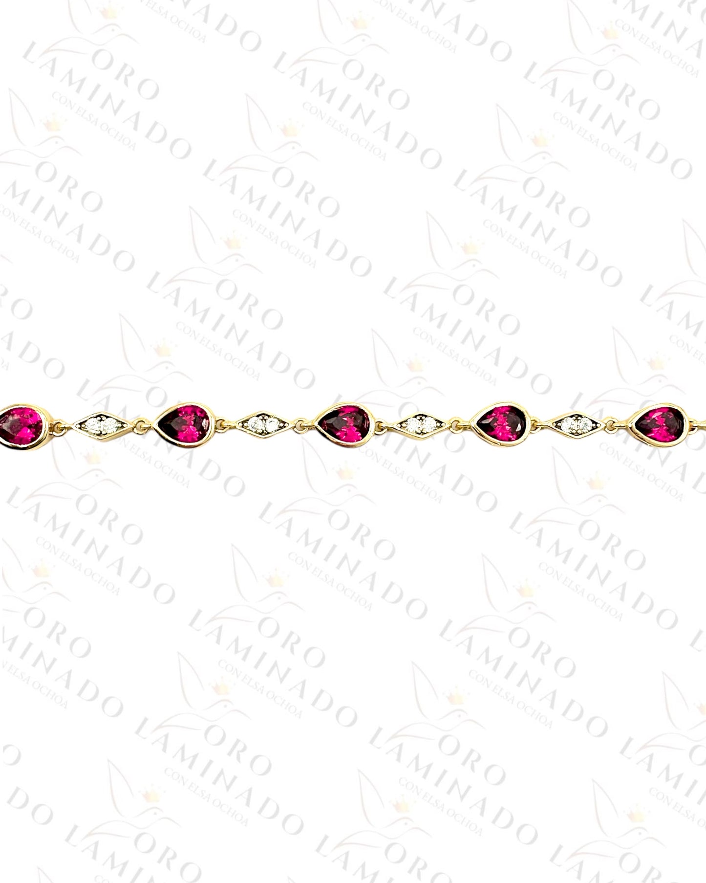 High Quality Red Crystal Drop Bracelet B391